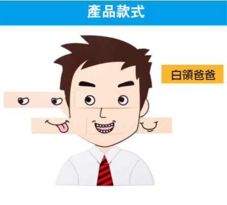 DIY爸爸表情設計拼圖材料包 M1677