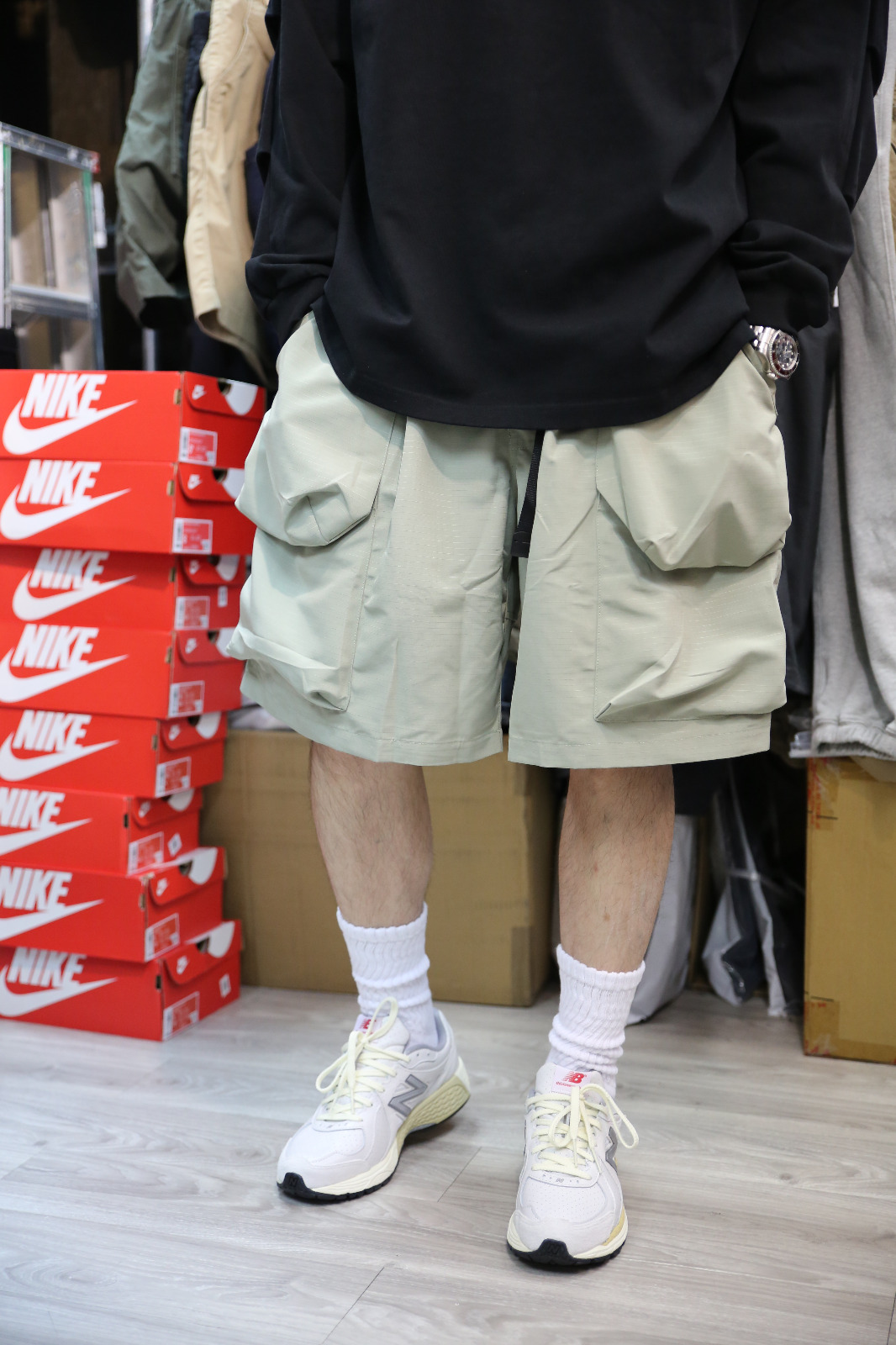 {現貨} 機能工裝短褲（暗格仔布料）