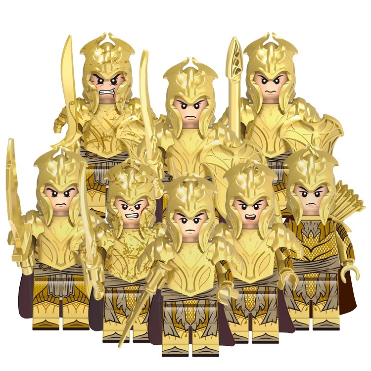 8PCS\Lot Warcraft Elven Guard Archer Warrior Minifigures Fit Lego X0315