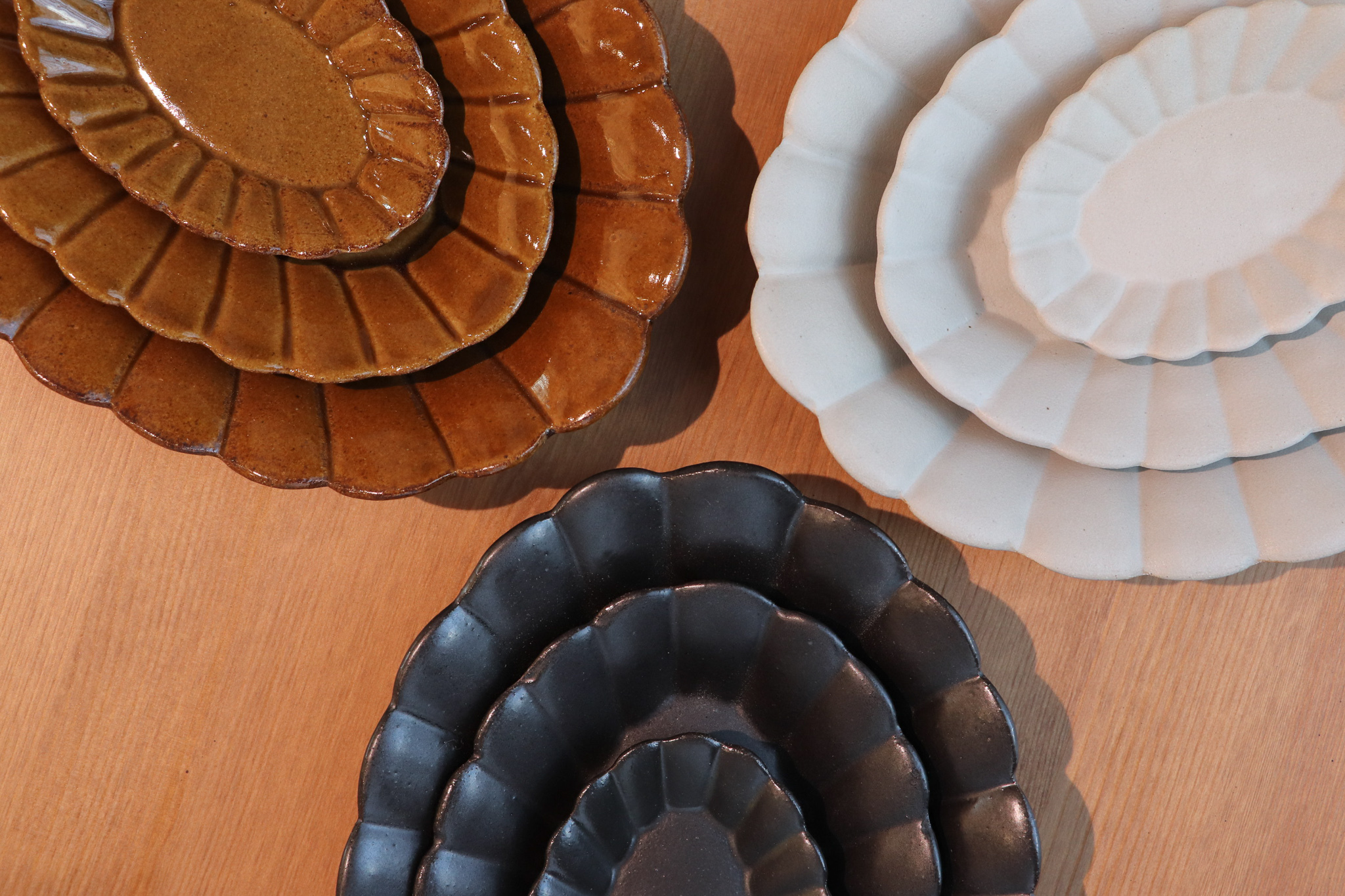 Mashiko Yaki 益子燒 寬菊紋 橢圓皿