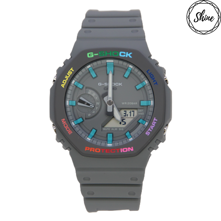 GA-2110ET-8A 客製碧藍彩虹手錶