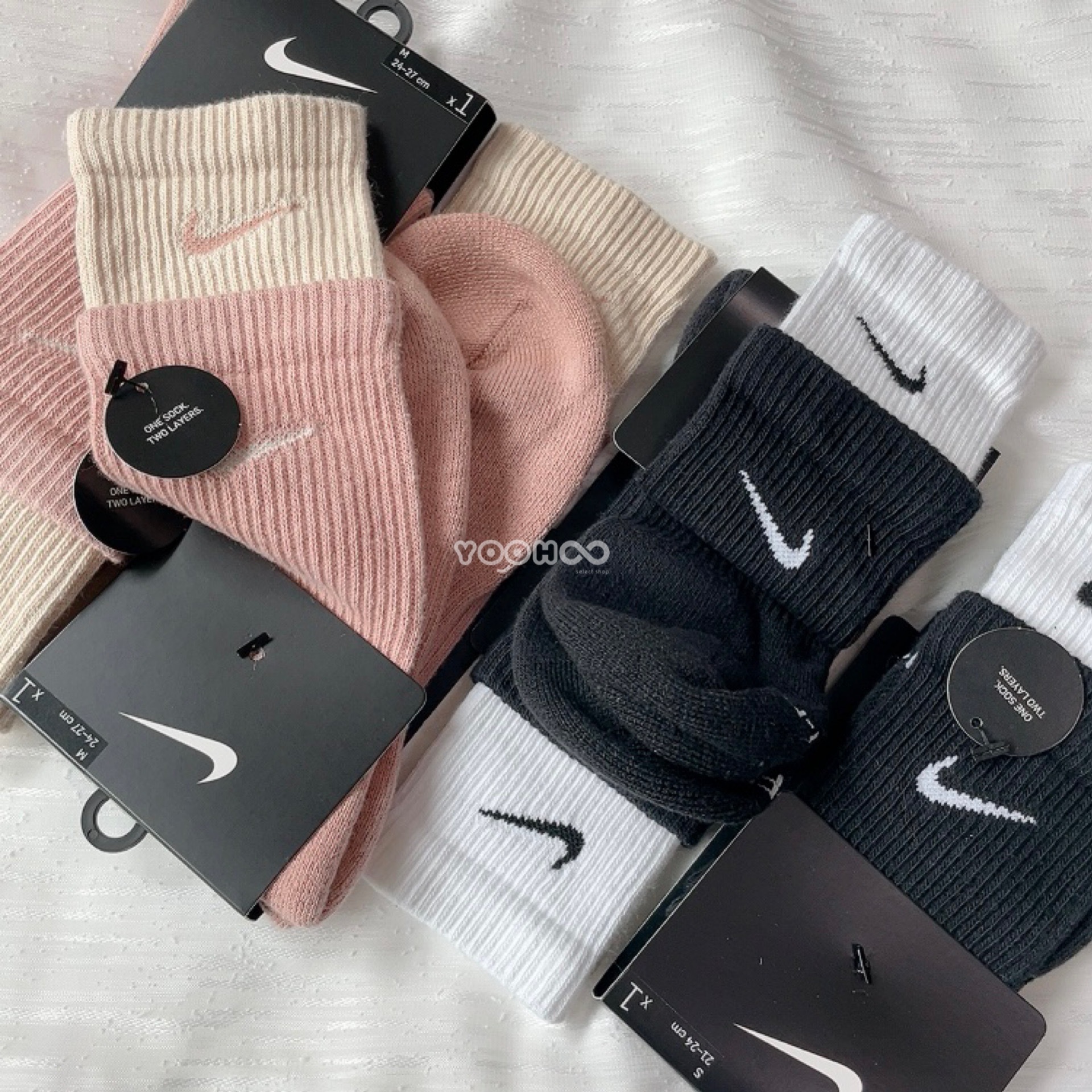 現貨┃單雙 NIKE EVERYDAY PLUS CUSHIONED 草莓牛奶糖 雙層襪 長襪