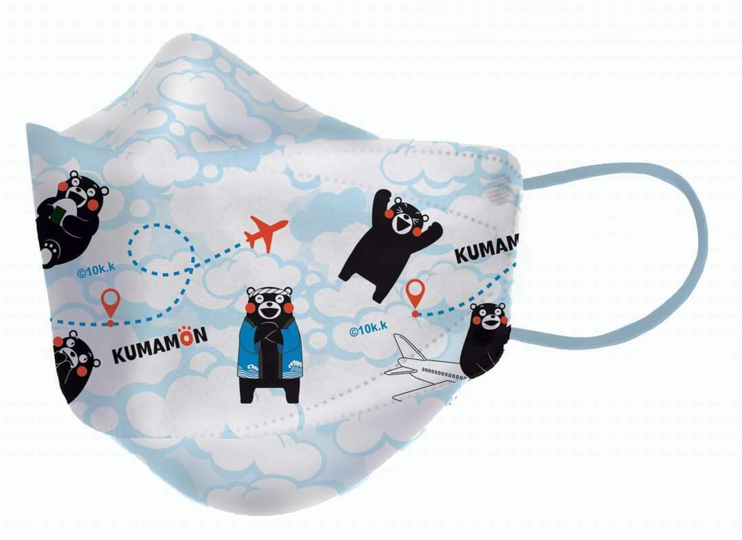 Gimans Care x Kumamon立體成人口罩-熊本熊日本遊