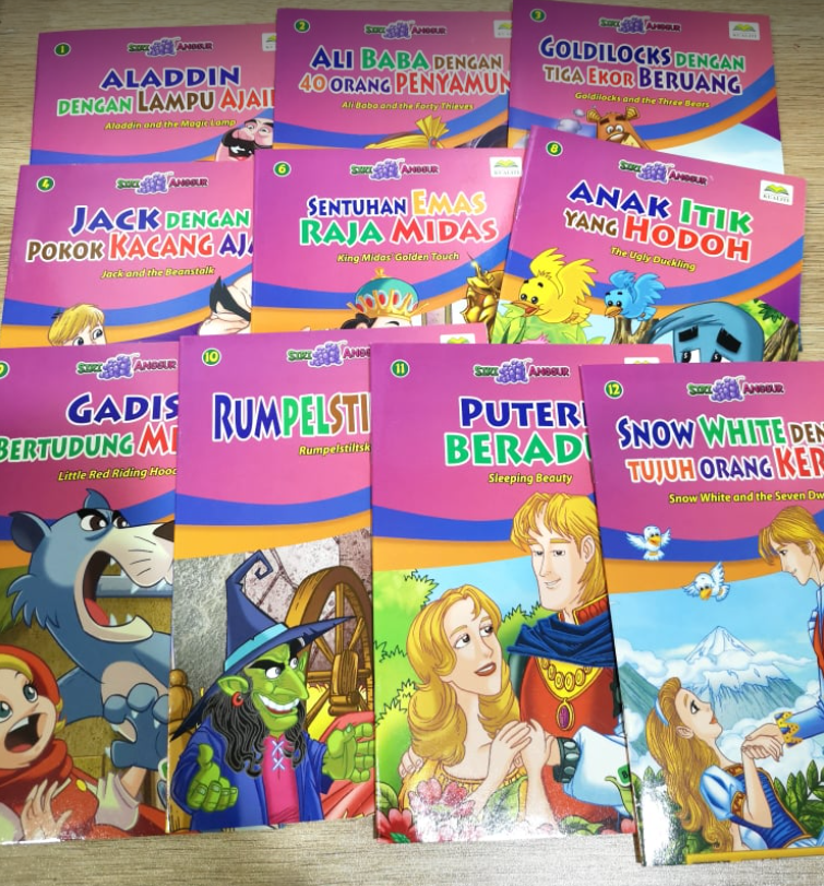 Buku Cerita Siri Anggur dwibahasa (12 buku )