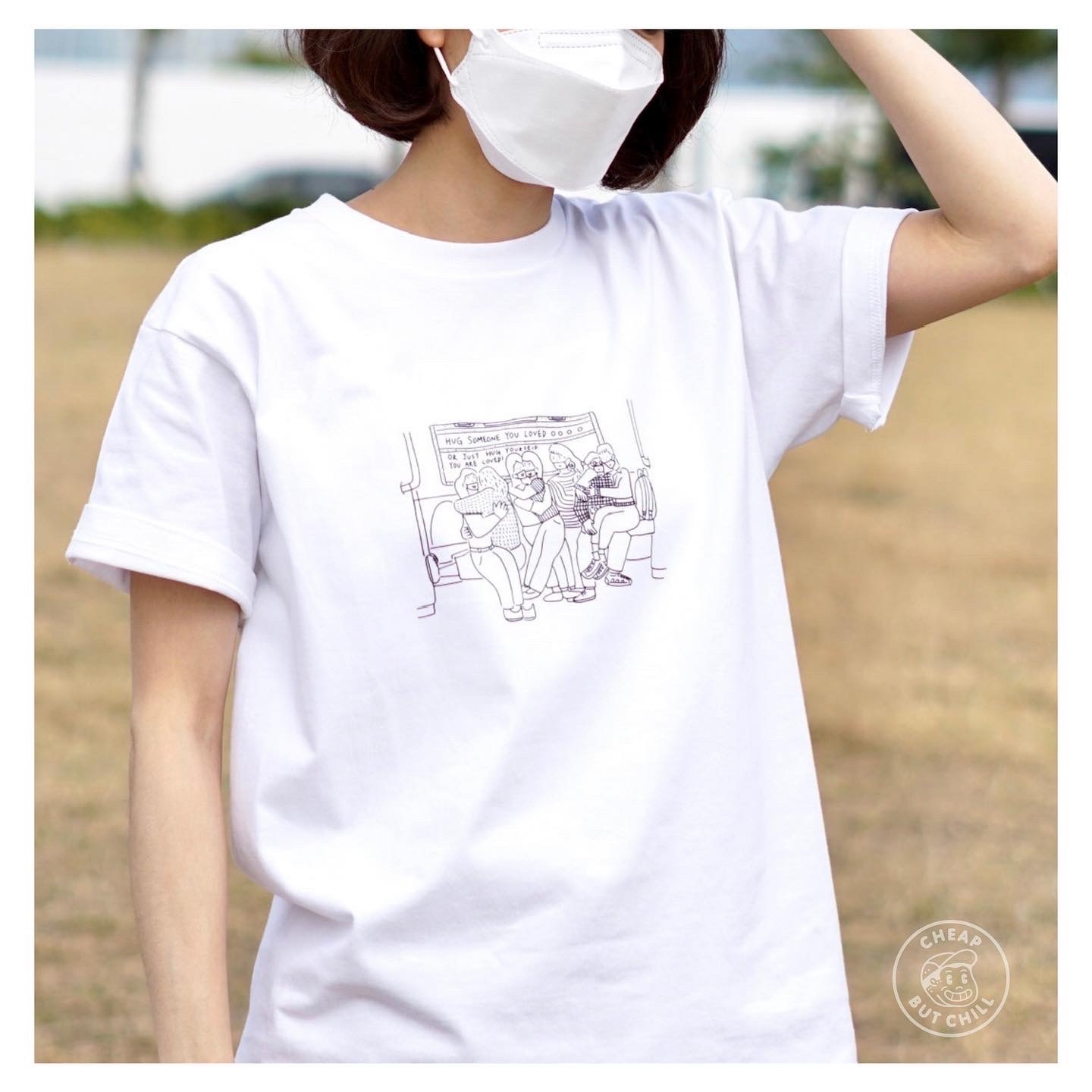 SOLD OUT ❞ 聯乘設計!! ✦ Moving Drawing X CheapbutChill Hug Tee