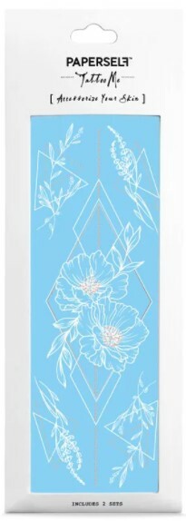 Paperself｜  幾何花1 Geometric Flowers 1 刺青紋身貼紙