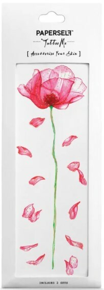 Paperself｜罌粟花 Poppy 刺青紋身貼紙