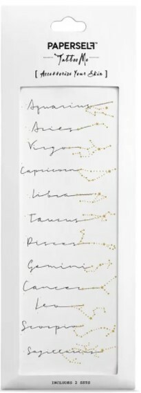 Paperself｜星座文字 Zodiac Script 刺青紋身貼紙