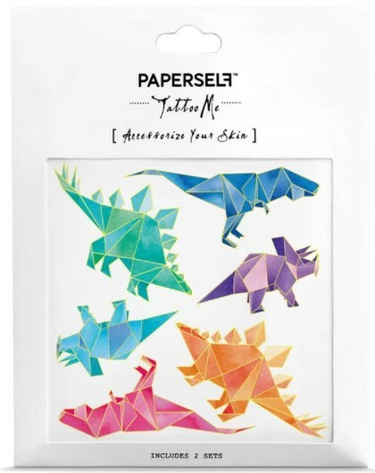Paperself｜幾何恐龍 Geo Dino 刺青紋身貼紙
