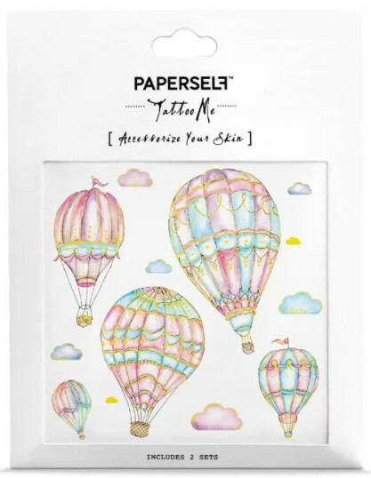 Paperself｜粉紅熱氣球 Air Balloons 刺青紋身貼紙