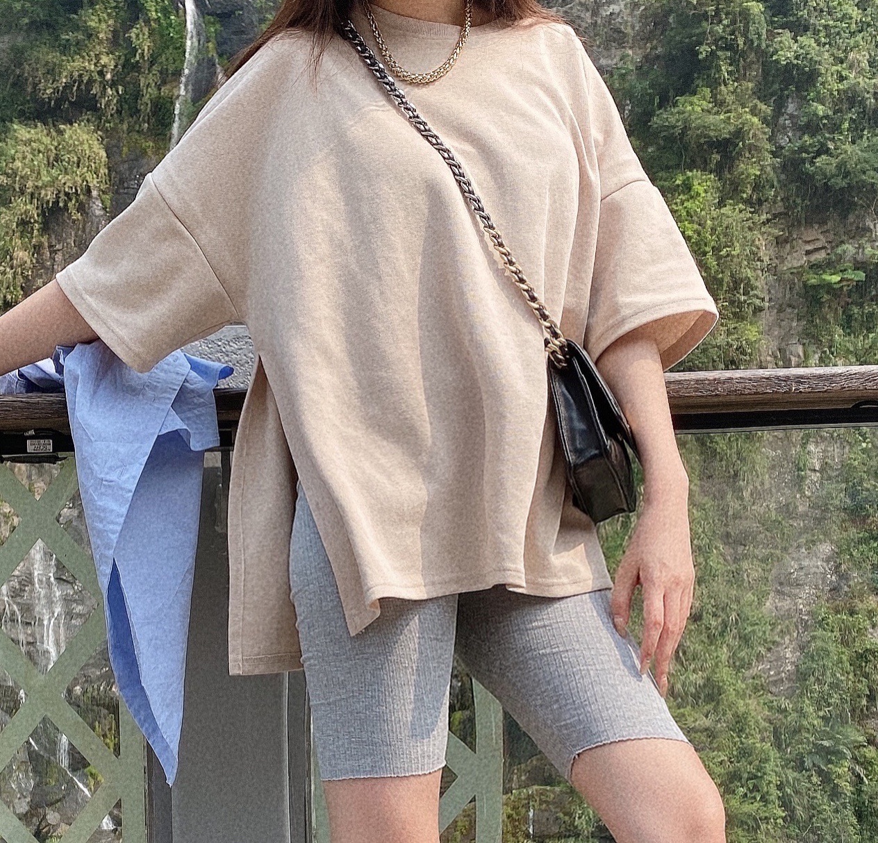 韓國側衩素面T/五色