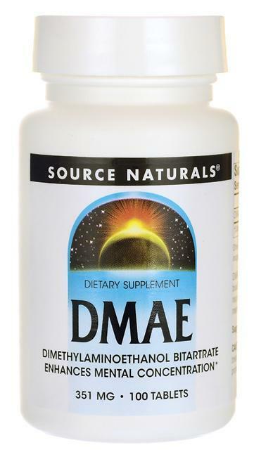 [預購] DMAE 乙醯膽鹼前驅物 351毫克 100片 Source Naturals DMAE