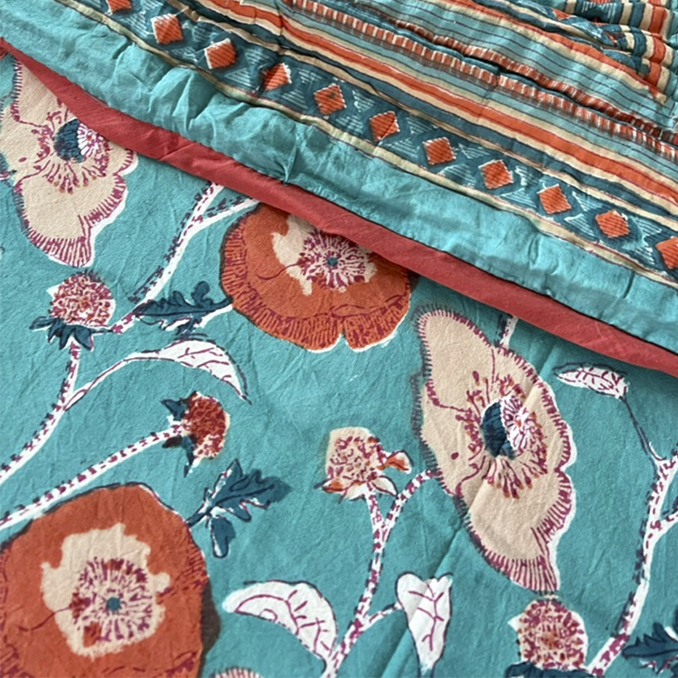 虞姬美人  純棉植染蓋印平鋪床單