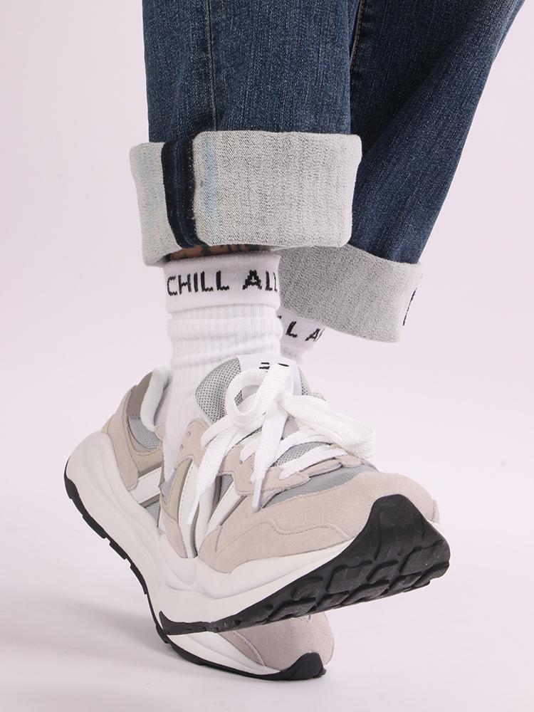 【SCSU069】反摺素面兩種穿小字設計長襪