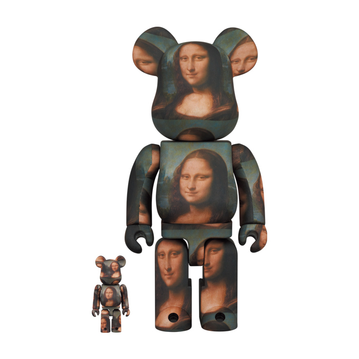 -(E5b)-BE@RBRICK X LOUVRE MUSEUM  羅浮宮 モナリザ MONA LISA 蒙娜麗莎 水轉印(400%+100%)