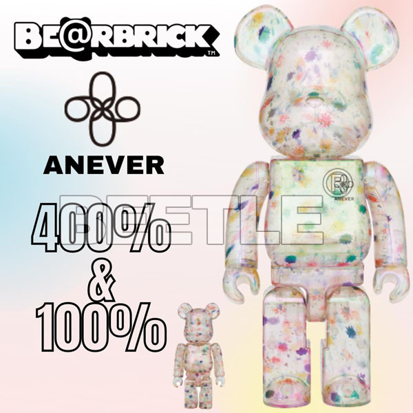 BEETLE BE@RBRICK ANEVER 透明 乾燥花 庫柏力克熊 BEARBRICK 100% 400