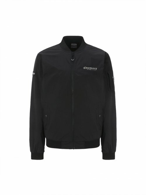Discovery 輕量 Wilbur 男 logo臂章 外套 黑色 DMWJ71023-BKS