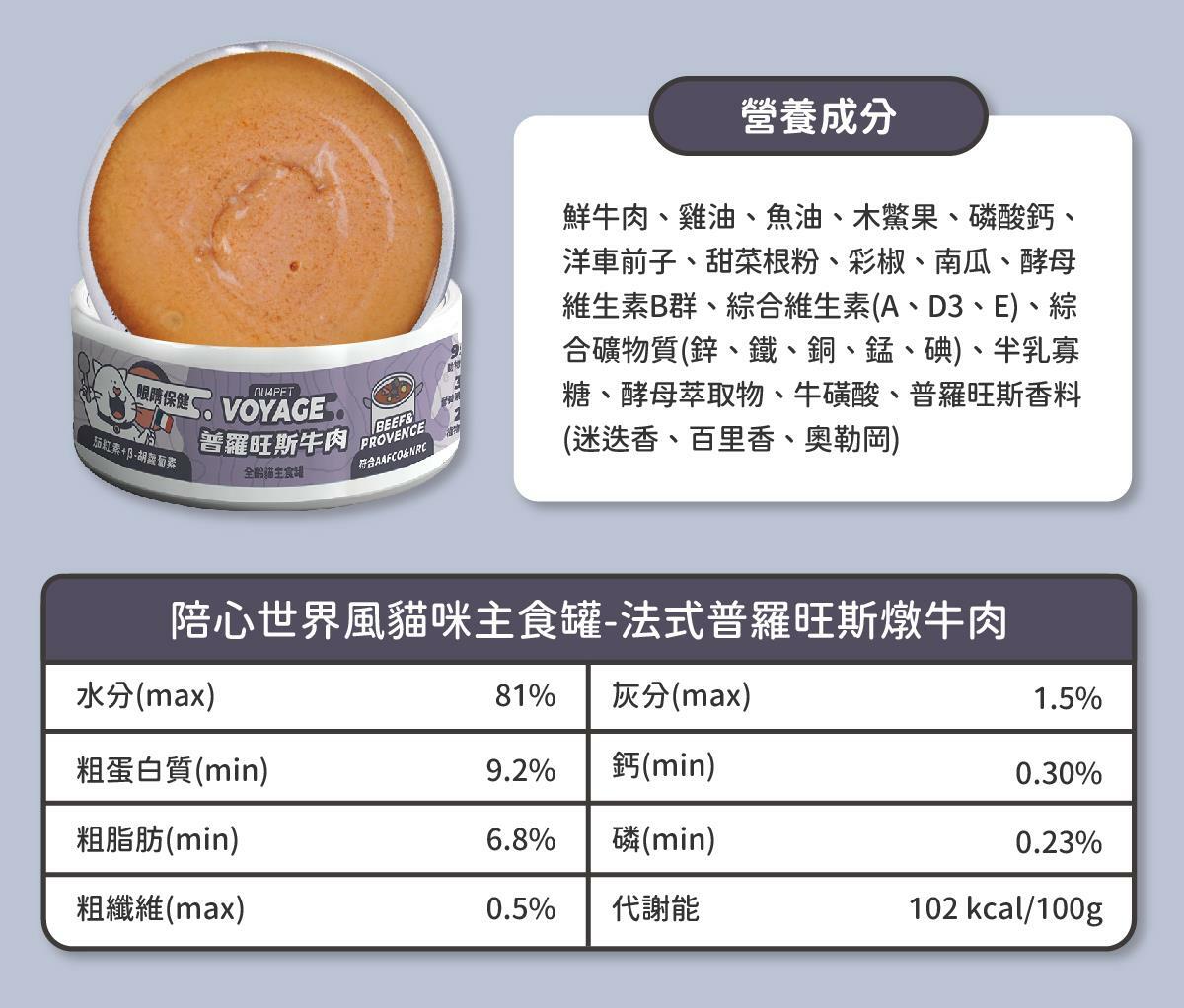 在家環遊世界 ♡ 享受貓咪專屬異國料理 陪心獨家研發！全新 水慕斯質地 罐 #市售唯一 罐罐添加不同的機能食材，健康又美味！ ✔ 0%保證！零澱粉、零穀物、無添加爭議性膠類 ✔ 符合AAFCO&NRC建議之營養標準 ✔ 適合全齡貓貓食用🥄