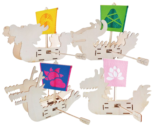 DIY木質龍舟材料包 M1264