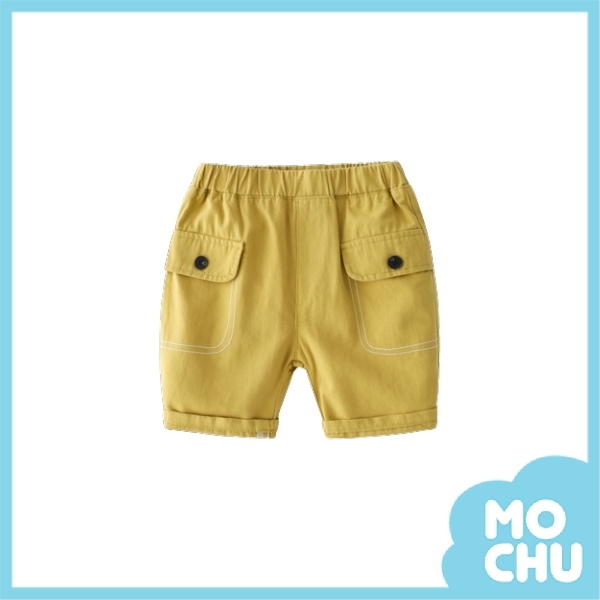 純色口袋休閒短褲(四色)