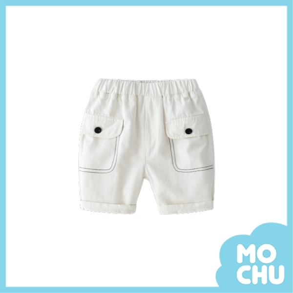 純色口袋休閒短褲(四色)