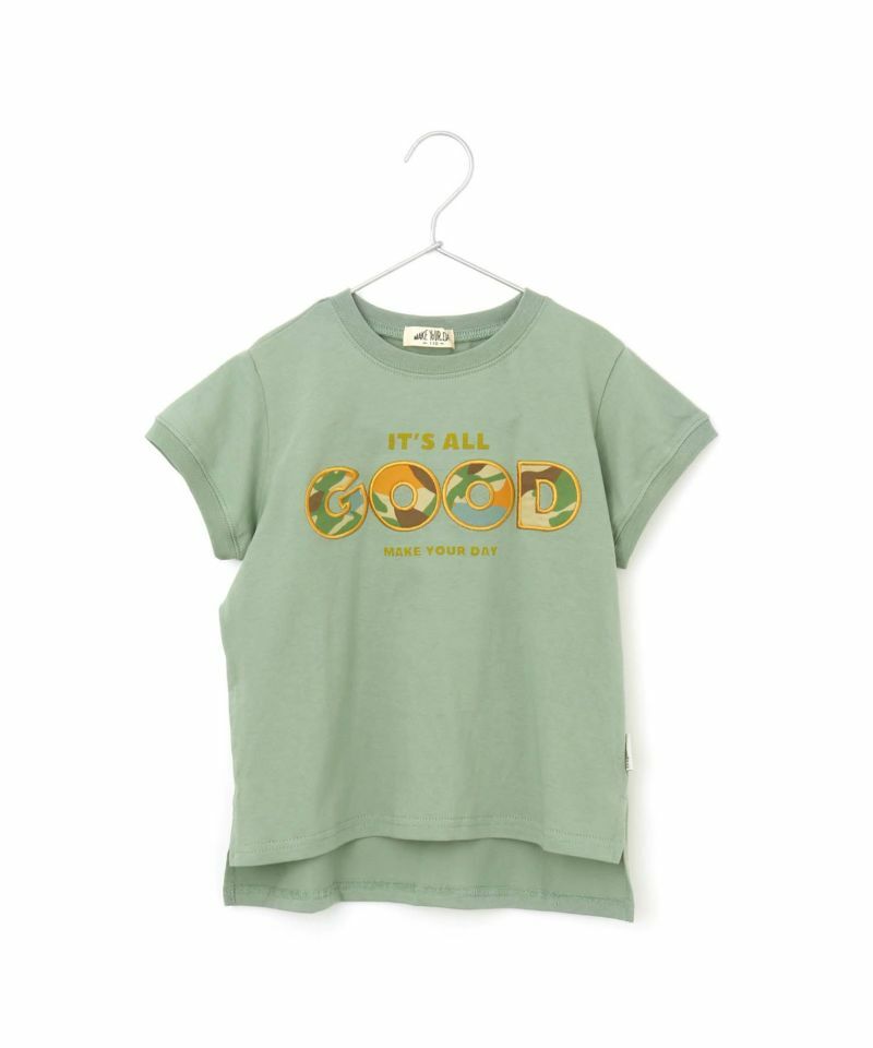 日本MYD 迷彩 GOOD 純棉短袖層次上衣 (共2色，90-140) M220120