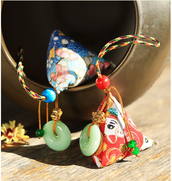 端午節平安扣艾草香包 T340