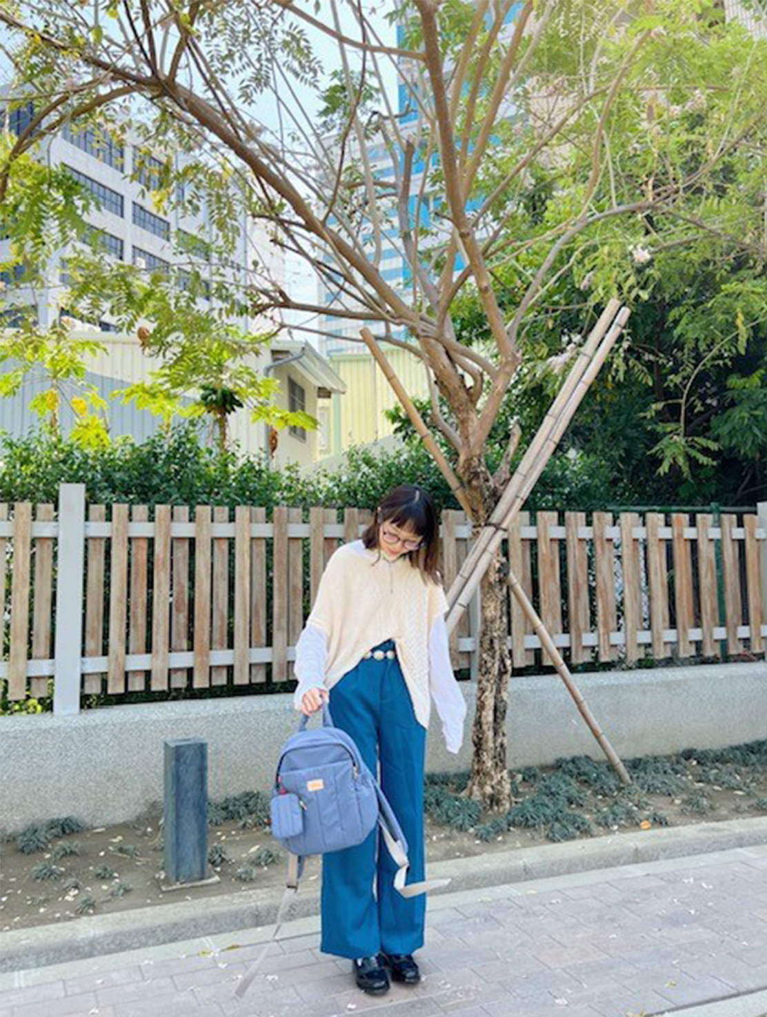 後背包 藍色包包 包包推薦 中型包 手拿包 Light Air 白日夢後背包 satana SLA0020 莫蘭迪藍 KOL推薦 IG網紅 @xuan077