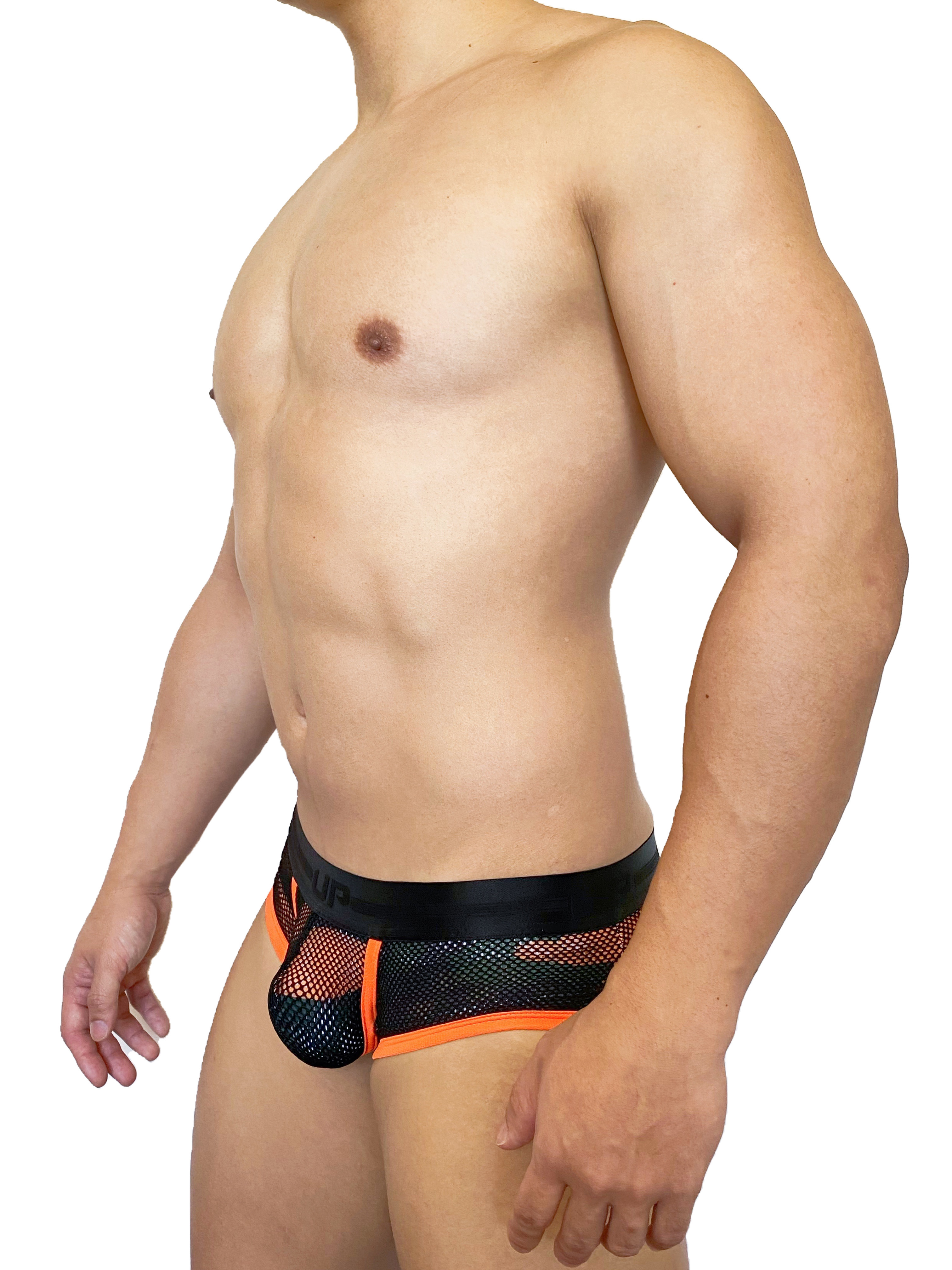 Premium 01 雙層迷彩超低腰內褲 迷彩橙/黑