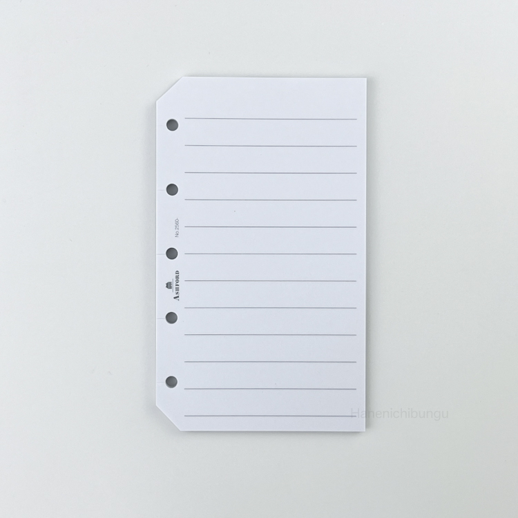 MICRO5／彩色橫線內頁8mm（附孔洞切割線、五色、30張）