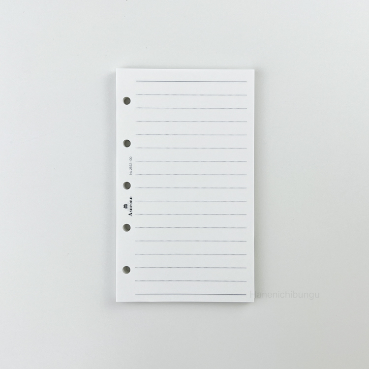 MICRO5／白色巴川紙－橫線內頁6mm（100張入）