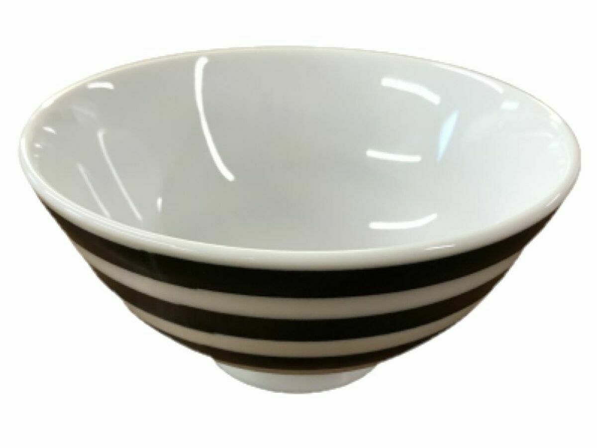 瓷碗/黑色條紋 約11.4x5.7cm