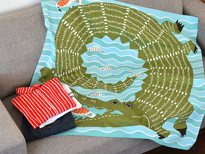 鱷魚 104cm大茶巾 風呂敷｜日本kata kata