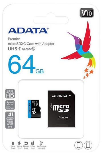 威剛 Mircro SD記憶卡 64G 藍