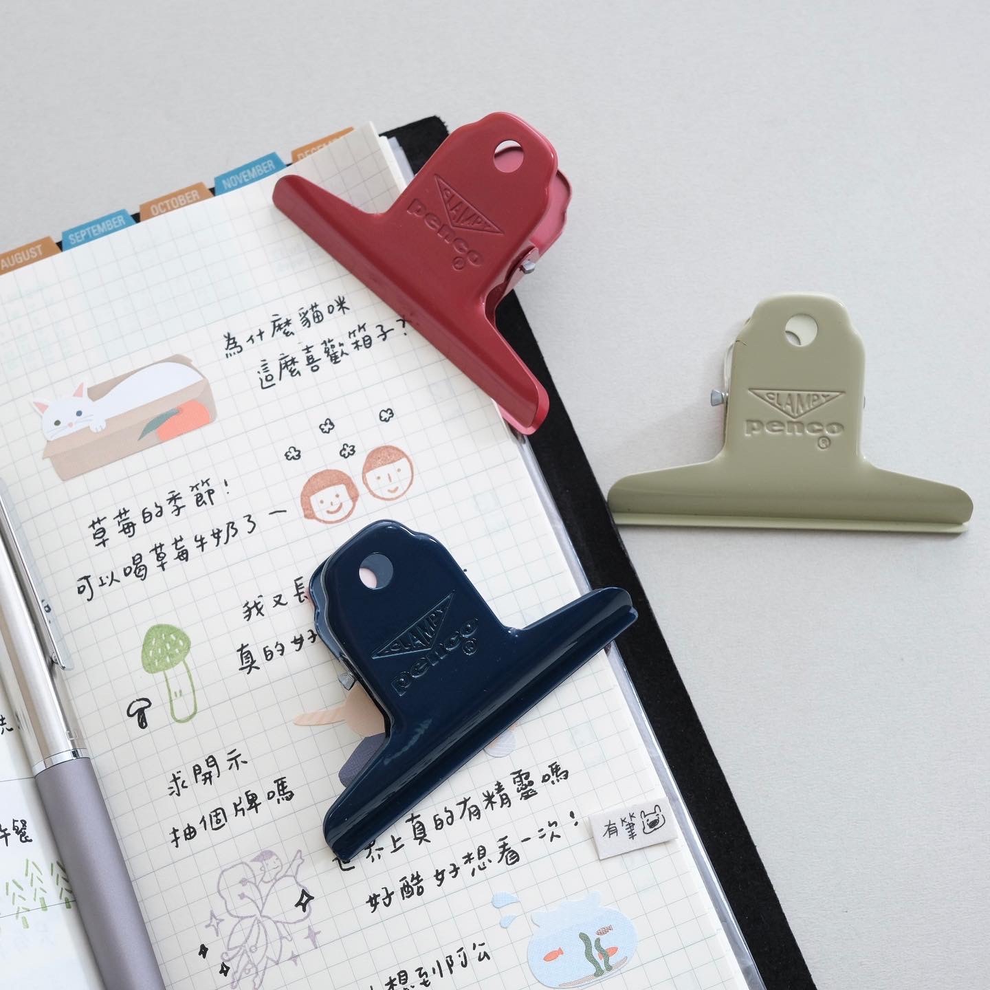 Penco 懷舊色金屬夾｜HIGHTIDE 日本