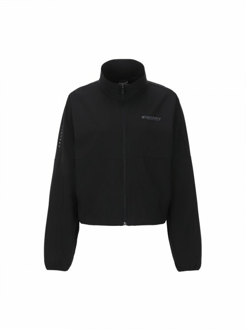 Discovery 輕量 短版 運動 女 訓練 外套 黑色 DWTR91023-BKS