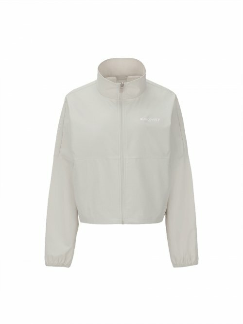 Discovery 輕量 短版 運動 女 訓練 外套 白色 DWTR91023-IVD
