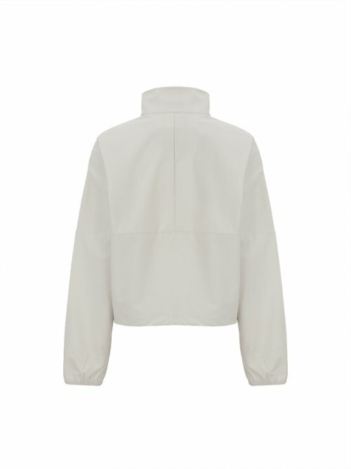 Discovery 輕量 短版 運動 女 訓練 外套 白色 DWTR91023-IVD