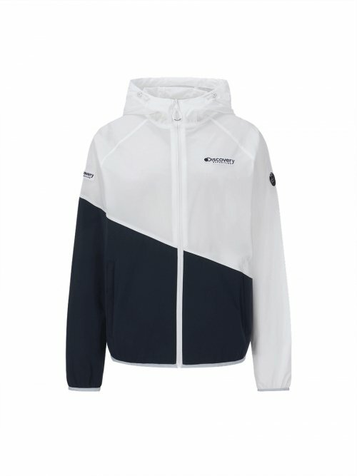 Discovery 輕量 Innoblock 運動 女 防風 連帽 外套 深藍 DWWJ52023-NYD