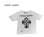 [H] HARDY HARDY Classic Cross Unisex Oversized Tee-White (H119)