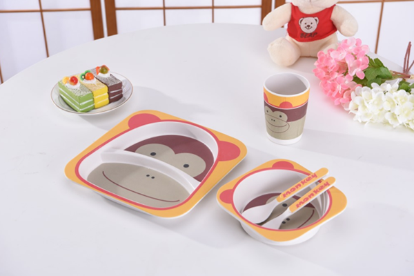 天然竹纖維餐具卡通套裝 201