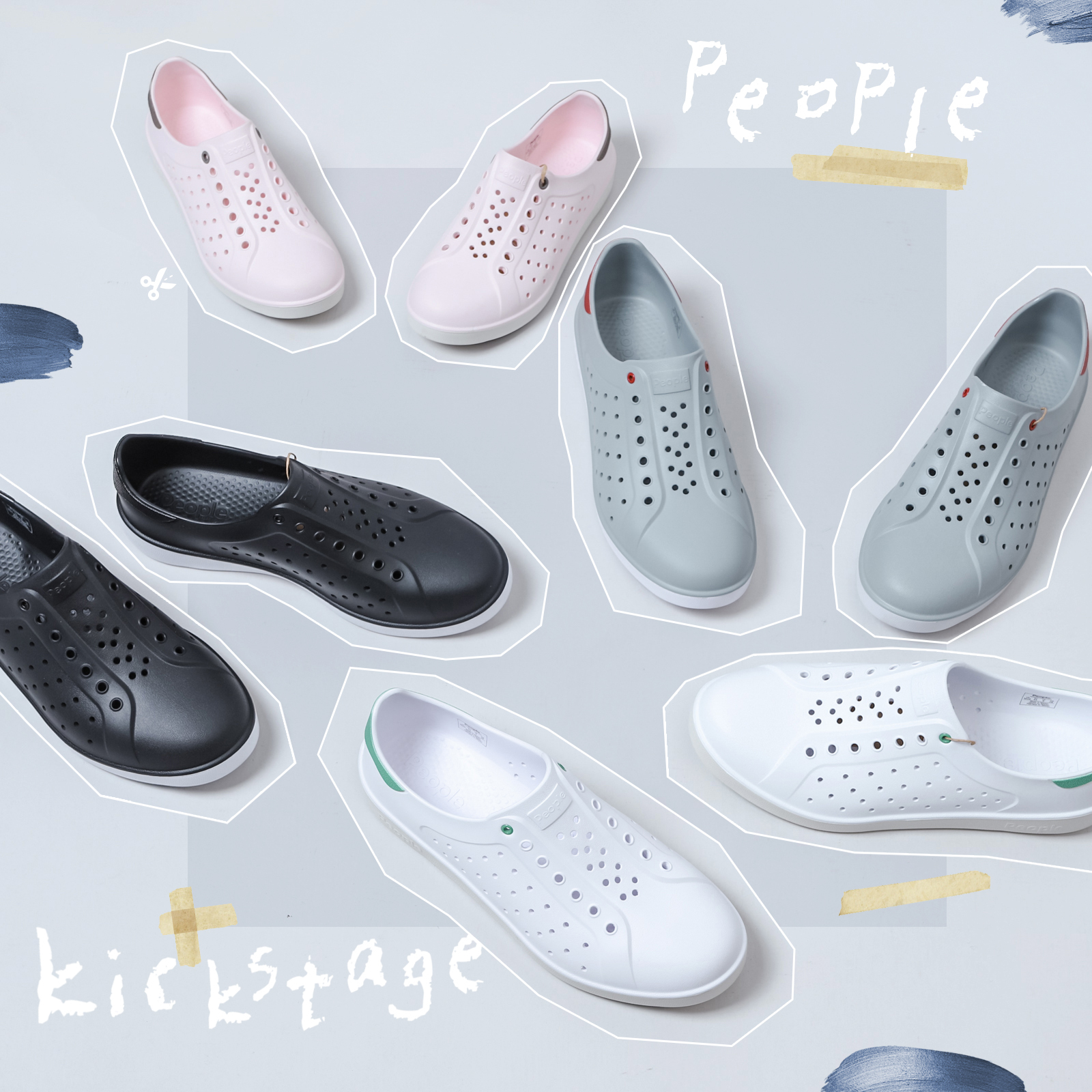 [售出無退換]男女鞋 PEOPLE FOOTWEAR THE ACE ADULT 黑色 白色 灰色 粉色 防水休閒鞋【NC22-002】