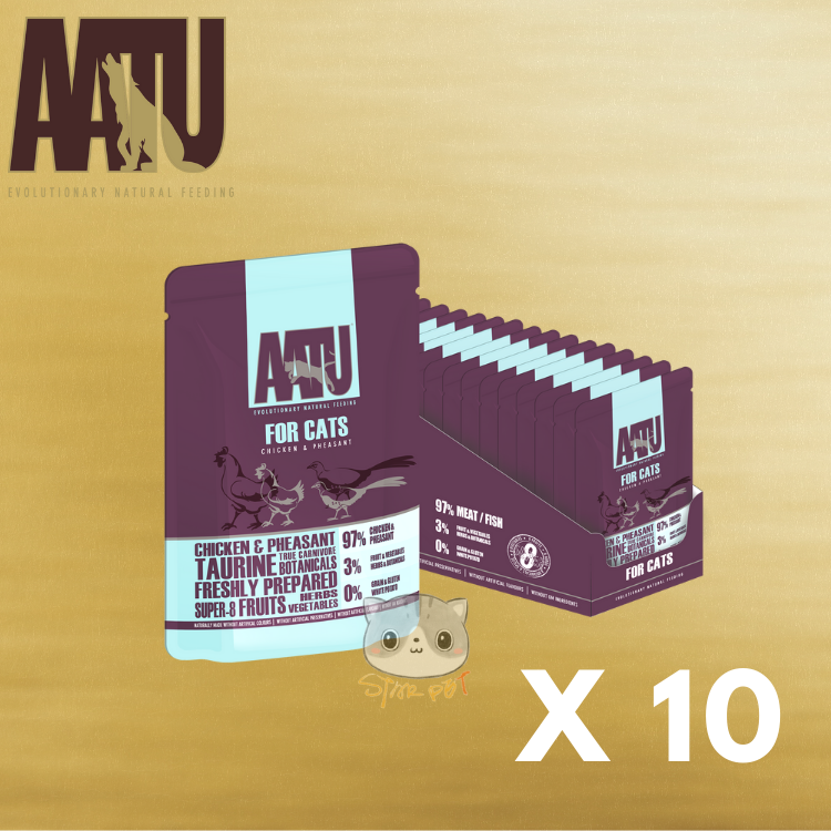 AATU Cat Wet Food - Chicken & Pheasant 85g x 10
