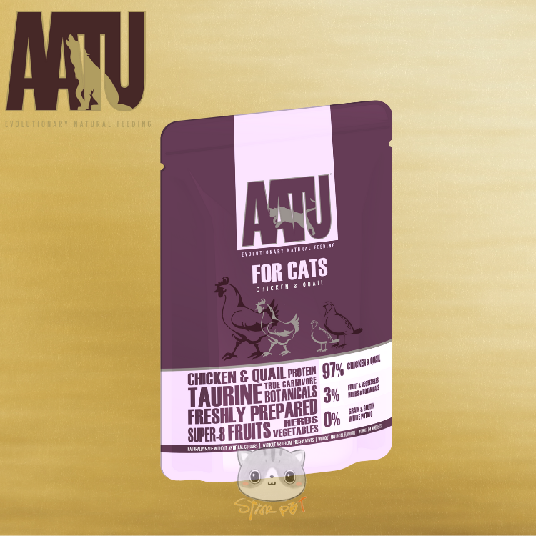 AATU Cat Wet Food - Chicken & Quail 85g x 10