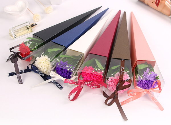 彩盒單支康乃馨香皂花 C1251