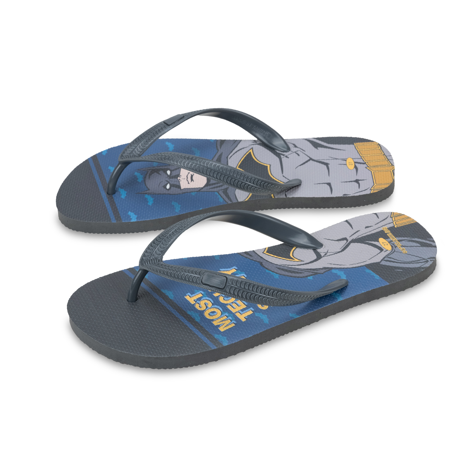 半身款 蝙蝠俠 DC正義聯盟 男款粗帶人字夾腳拖鞋 銀河灰