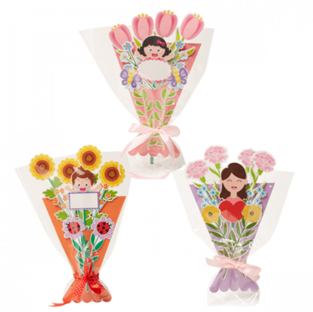 現貨區 DIY紙質棒花賀卡 M6270