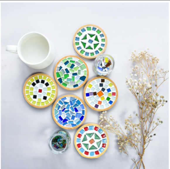 DIY馬賽克杯墊材料包 64624