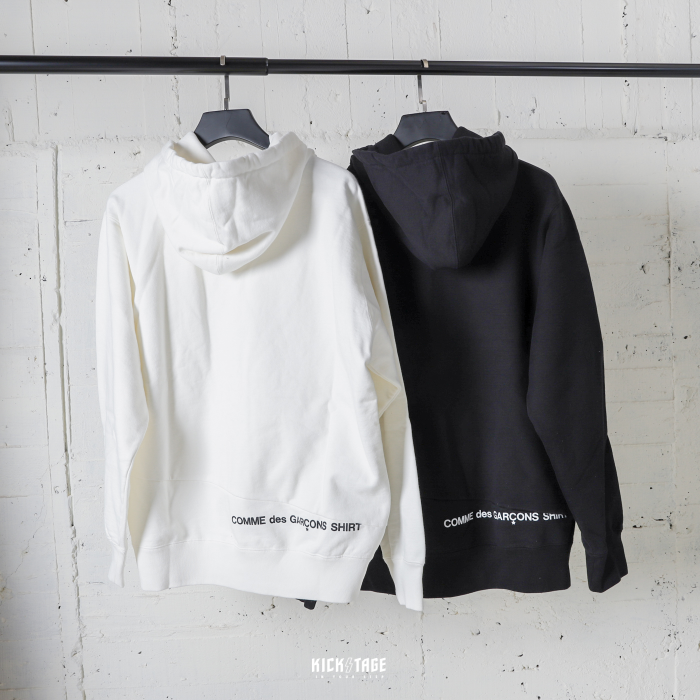 Supreme Comme des Garcons Split Hooded 黑色白色解構帽T【SUP5