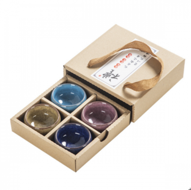 四色冰裂茶杯套裝 YHSB-49